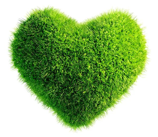 Green Leaves Heart Shape Isolated Illustration — Stock Photo, Image