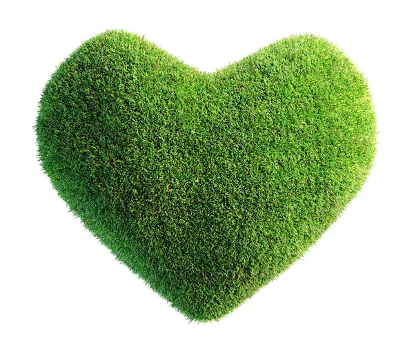 Green Leaves Heart Shape Isolated Illustration — Stock Photo, Image