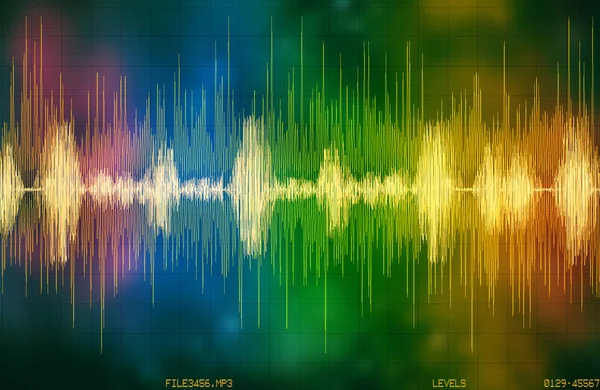Ses tanıma dalga ve spektrum — Stok fotoğraf