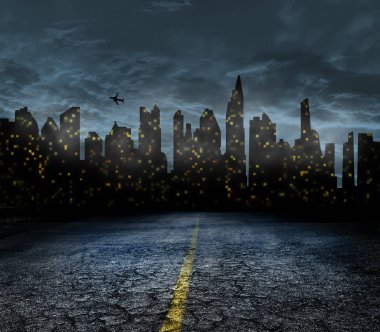 Gece şehir ışıkları
