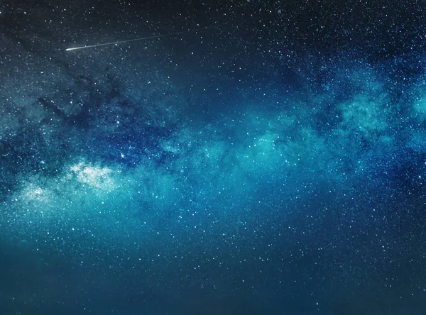Natthimmel bakgrund med stjärnor och komet — Stockfoto