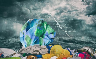  gezegende küresel bir okyanus plastik çöp kirliliği