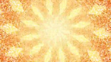 Mandala döndürme sarı-turuncu renk. Sembol Aum / Om / Ohm merkezi. Dairesel dönen desen. Video.