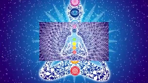 Diaporama Collection Mandalas Ajourés Colorés Symboliques Avec Yogi Dans Lotus — Video