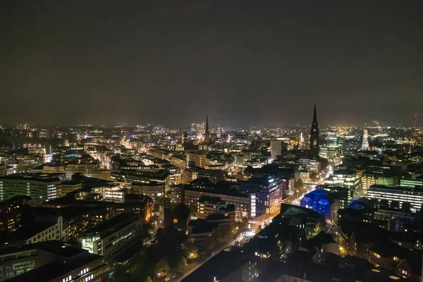 Hamburger Stadtbild Der Nacht — Stockfoto