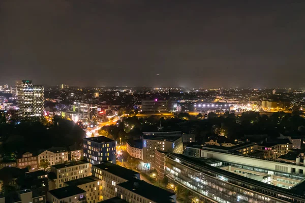 Paysage Urbain Hambourg Dans Nuit — Photo