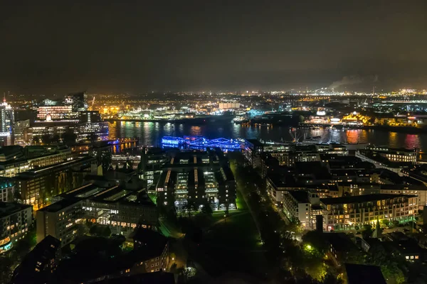 Hamburger Stadtbild Der Nacht — Stockfoto