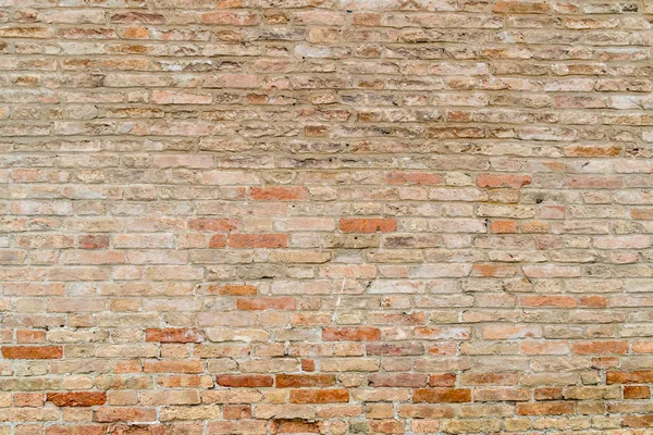 Vieille Endommagée Texture Surface Mur Brique Brune — Photo
