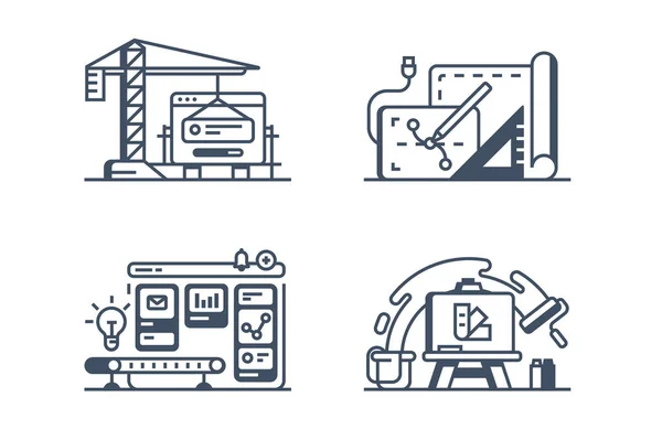 Set design icons — Stock Vector