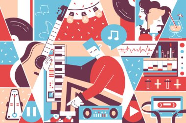 Enstrümanların, müzisyenlerin ve çiftlerin müzik geçmişi.