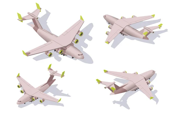 Definir grande avião de carga para transporte, entrega por via aérea . — Fotografia de Stock