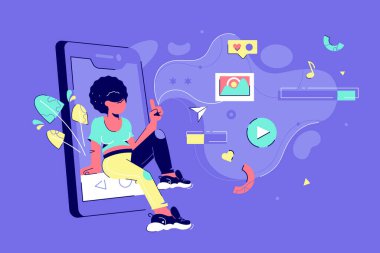 Modern akıllı telefonun ekranı