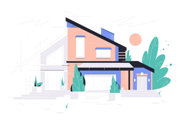 New modern house project — Stock Photo, Image