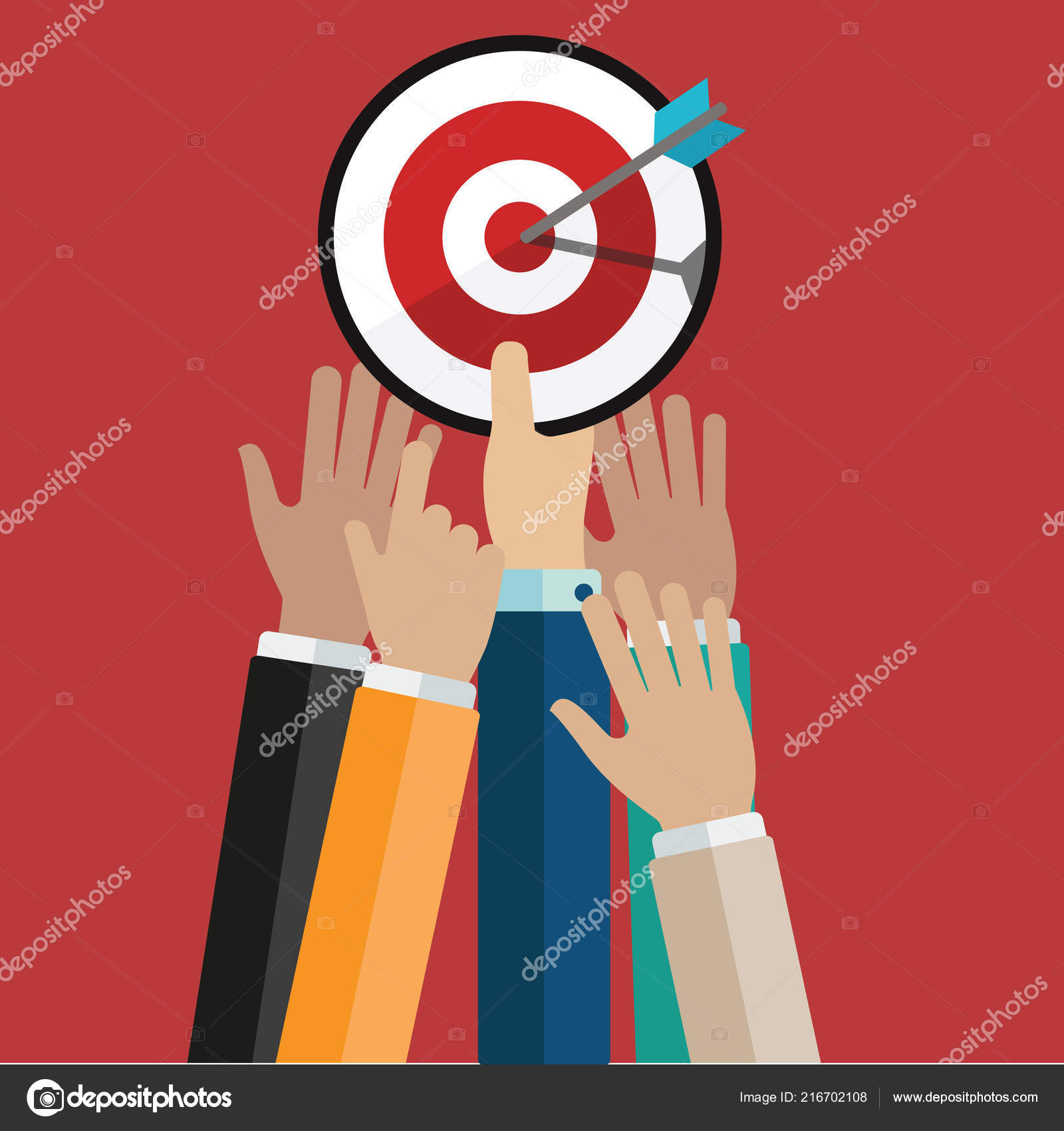 Hand Businessman Hold Target Arrow Goal Setting Smart Goal Business Stock  Vector by ©royalty 216702108, image size:1600x1700