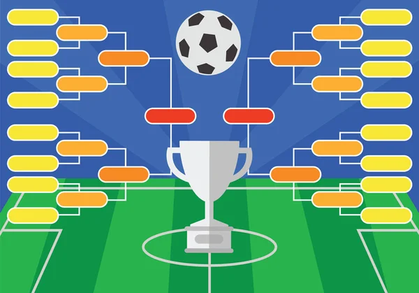 Bannière Football Support Tournoi Football Européen Avec Ballon Modèle Illustration — Image vectorielle