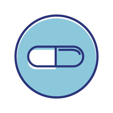 Tıbbi ilgili ofset stili vektör çizim simgesi.