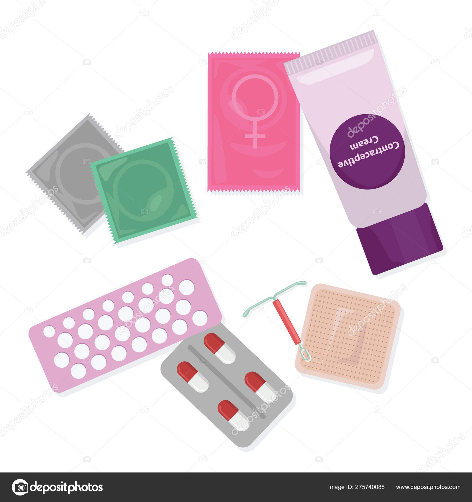 Parche anticonceptivo imágenes de stock de arte vectorial | Depositphotos