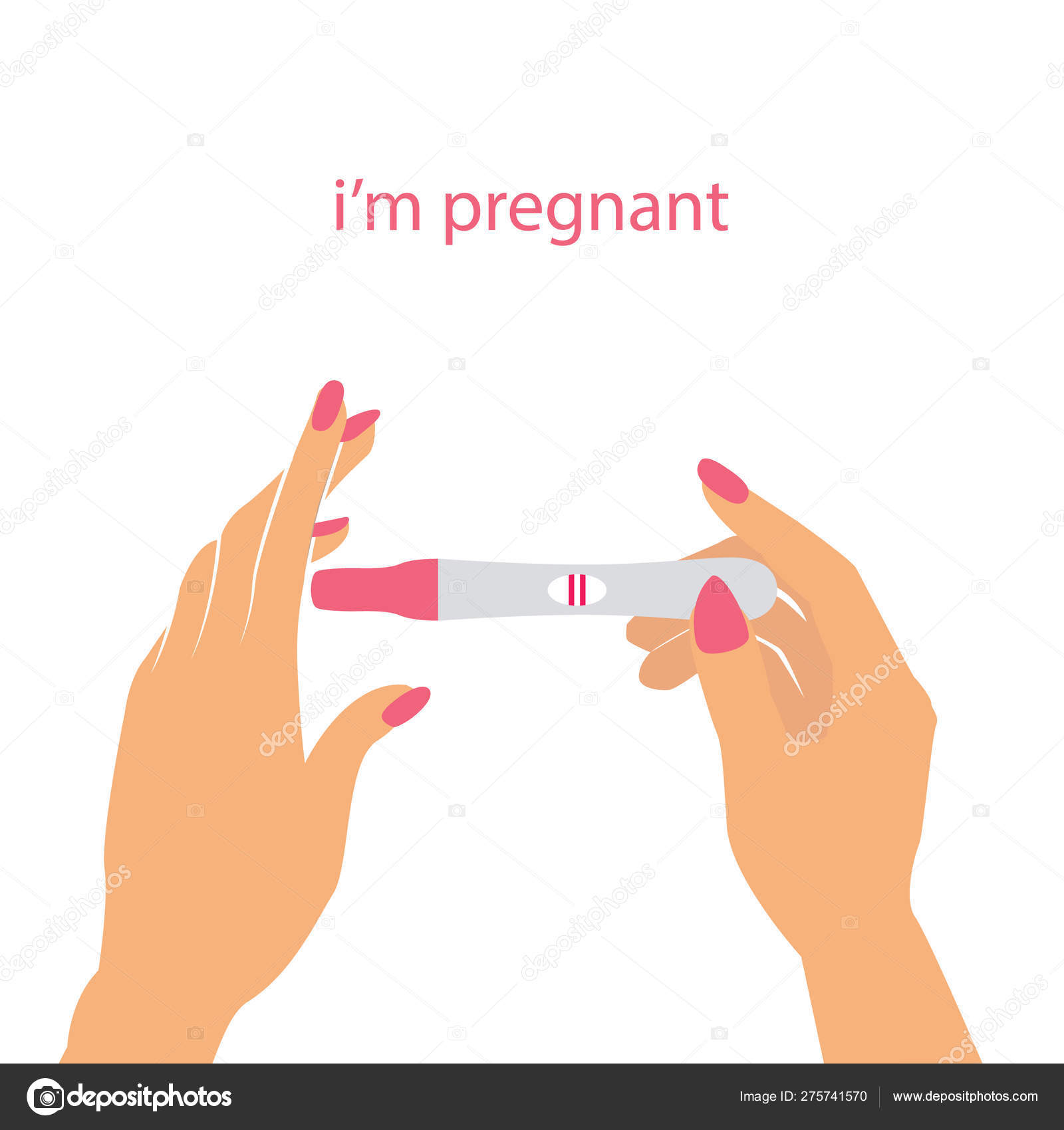 Beautiful female hand is holding a pregnancy test with positive ... Beautiful female hand is holding a pregnancy test with positive ...