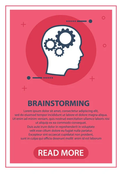 Konzept des Denkprozesses, Brainstorming, gute Idee, Gehirnaktivität, Einsicht. Flachlinien-Vektor-Icon-Illustration-Design für Ihr Webdesign und Drucken - Vektor — Stockvektor