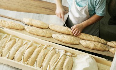 bir fırıncı yapmak için ekmek