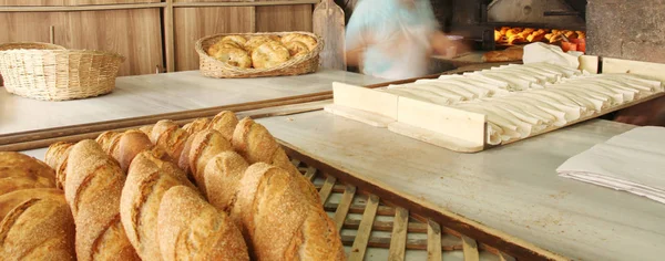 baked breads in the oven