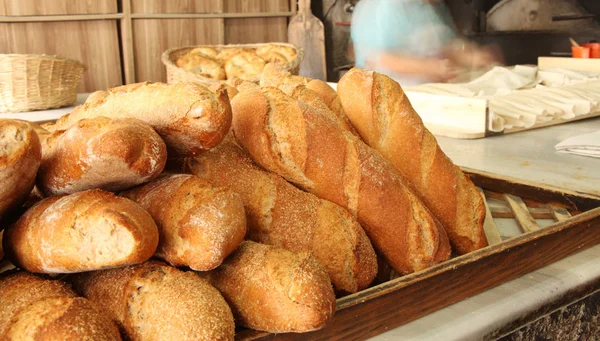 Печеный Хлеб Духовке — стоковое фото