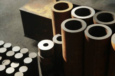 paslı ve yeni çelik silindir arka plan