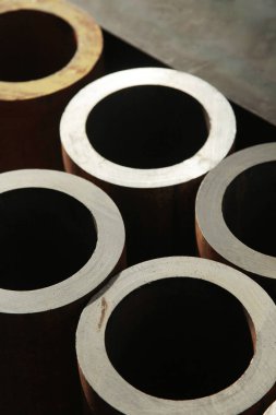 paslı ve yeni çelik silindir arka plan