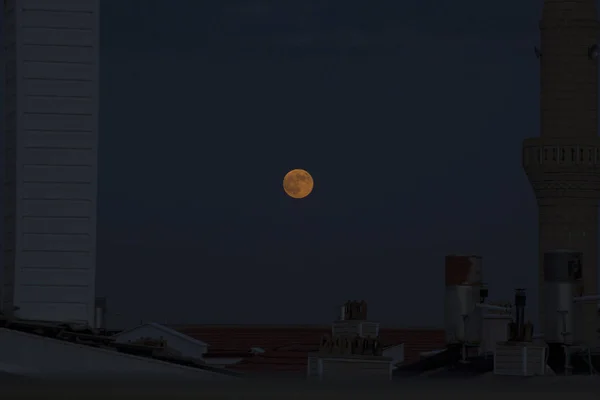 Ματωμένο Φεγγάρι Σεληνιακή Έκλειψη 2018 — Φωτογραφία Αρχείου