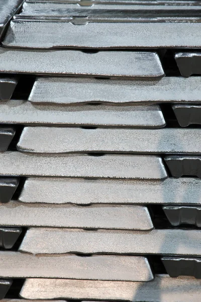 Stack Aluminum Ingots — Stock Photo, Image