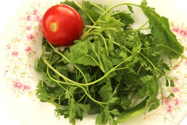 新鲜的青菜和西红柿 — 图库照片