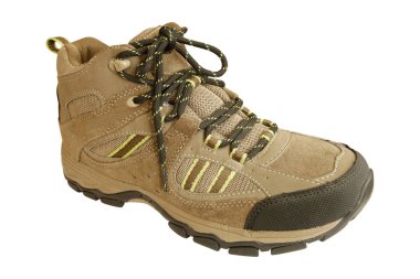 yeni ayakkabı beyaz zeminde hiking