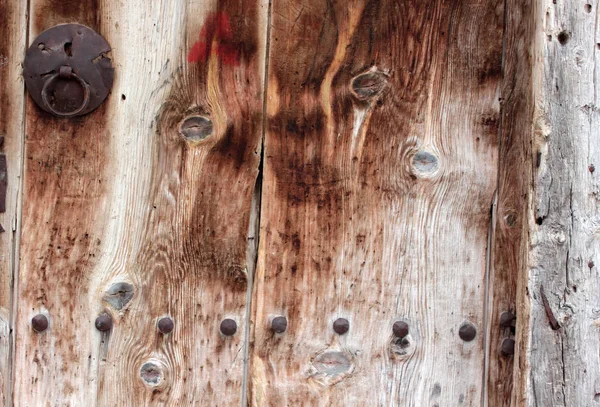 Oude Verweerde Houten Deur — Stockfoto