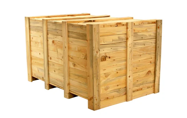 Caja Envío Madera Grande — Foto de Stock