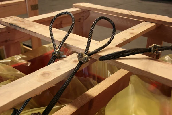 Caja Envío Madera Grande —  Fotos de Stock