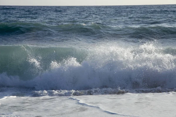 Mar Ondulado Atardecer — Foto de Stock