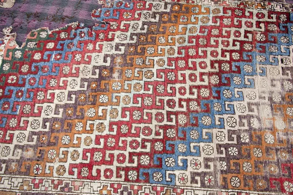 Handmade Old Ancient Turkish Carpet — Stock Photo, Image
