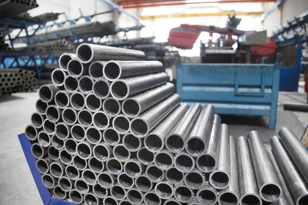 Steel Pipes Factory — Stock Photo, Image