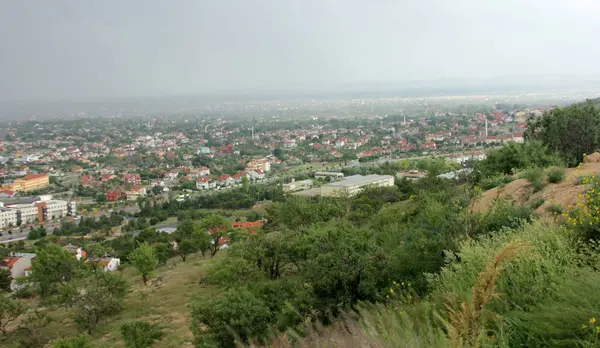Utsikt Över Konya Stad Från Kullarna — Stockfoto