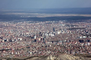 tepelerden konya şehrinin görünümü