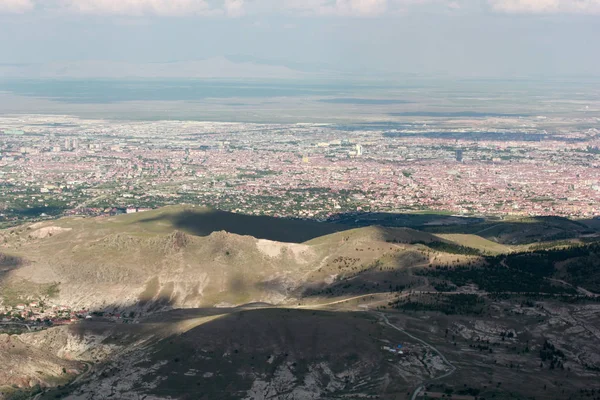 Ciel Nuageux Vue Sur Ville Konya — Photo