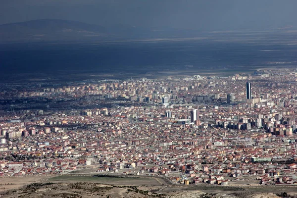 Vista Ciudad Konya Desde Las Colinas — Foto de Stock