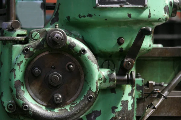 Mechanische Industrie Alte Maschinen Drehmaschine — Stockfoto