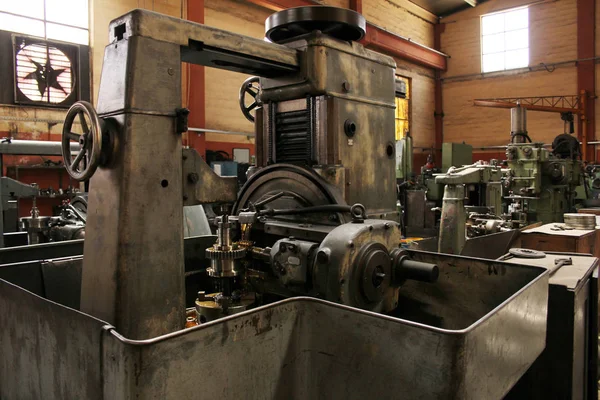 Μηχανική Βιομηχανία Παλιά Μηχανήματα Τόρνος — Φωτογραφία Αρχείου