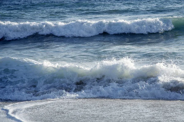 Хвилястий Синій Морський Водний Фон — стокове фото