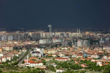 tepelerden konya şehrinin görünümü