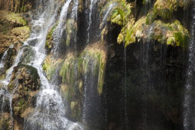 güzel şelale fotoğraf arka plan, kayalık alan