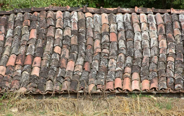 Gamla Tegel Kakel Taket — Stockfoto