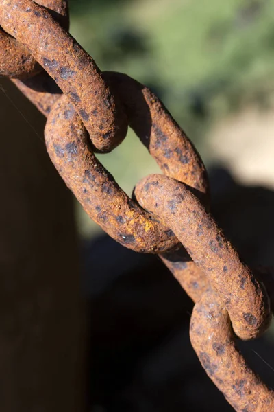 Nahtlose Rostige Kette Abstrakten Hintergrund — Stockfoto