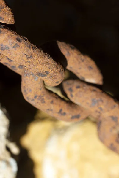 Nahtlose Rostige Kette Abstrakten Hintergrund — Stockfoto